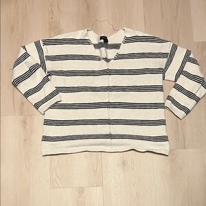 Sanctuary Black and White striped Knit Sweater
